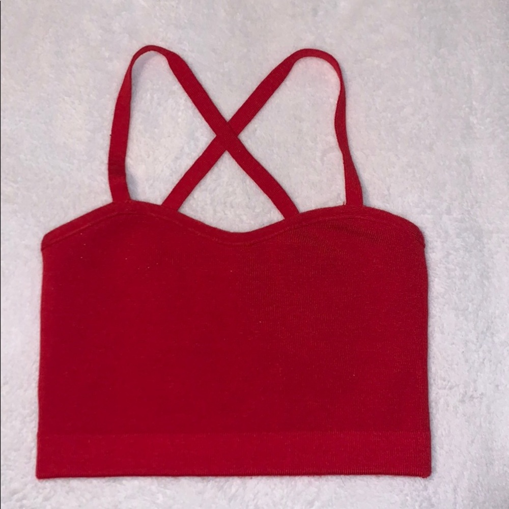Apple Red forever 21 crop top